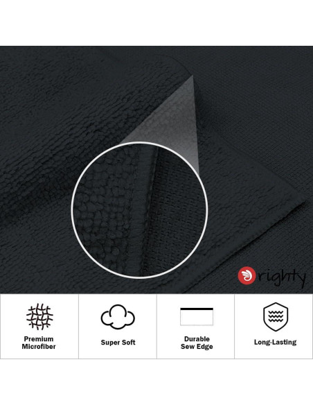 Toallas de Mano Negras Orighty 6 Pack Microfibra 40.6x71.1 cm Toallas de Mano Negras Orighty 6 Pack Microfibra 40.6x71.1 cm