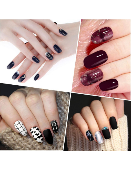 20 Hojas Stickers de Uñas Negras Autoadhesivas Maitys 20 Hojas Stickers de Uñas Negras Autoadhesivas Maitys