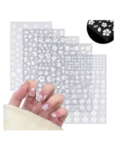 Calcomanías de Uñas 3D SIUSIO Flores de Primavera 5 Hojas