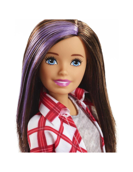 Muñeca Skipper Barbie Dreamhouse 28 cm, Morena con Camisa Cuadros Muñeca Skipper Barbie Dreamhouse 28 cm, Morena con Camisa Cuadros