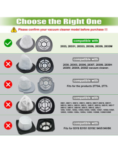 Reemplazo Filtros Bissell Featherweight 2033 - 4 Malla + 6 Espuma 2