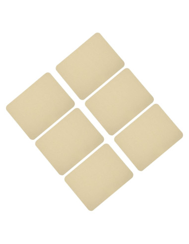 Parche de Tela para Planchar MECCANIXITY 6 Piezas Beige 12.5x9.5 cm