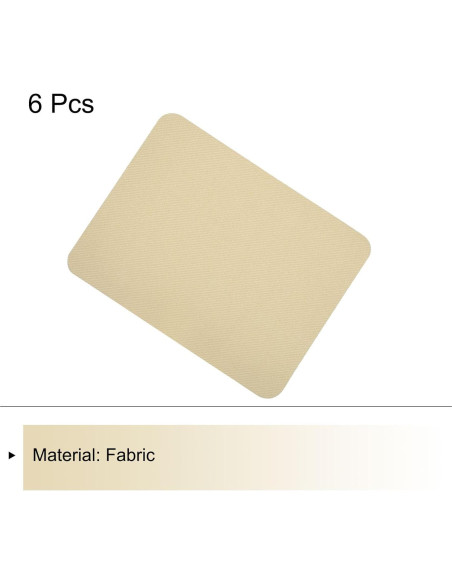 Parche de Tela para Planchar MECCANIXITY 6 Piezas Beige 12.5x9.5 cm Parche de Tela para Planchar MECCANIXITY 6 Piezas Beige 12.5x9.5 cm