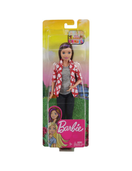 Muñeca Skipper Barbie Dreamhouse 28 cm, Morena con Camisa Cuadros Muñeca Skipper Barbie Dreamhouse 28 cm, Morena con Camisa Cuadros