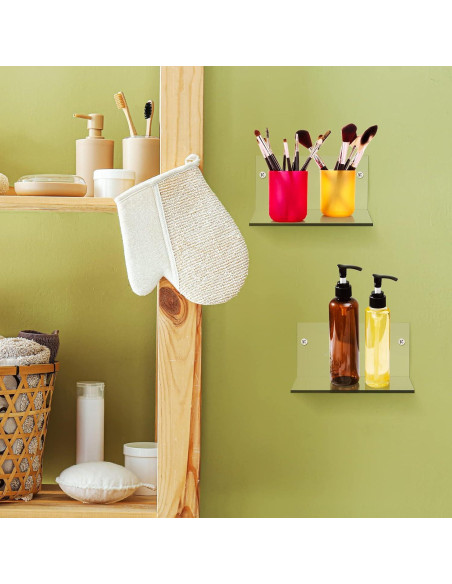 Estantes Flotantes Acrílicos Yalikop 10 Piezas 10x5 cm Estantes Flotantes Acrílicos Yalikop 10 Piezas 10x5 cm