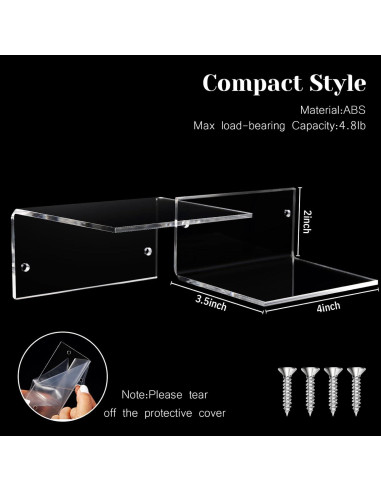 Estantes Flotantes Acrílicos Yalikop 10 Piezas 10x5 cm