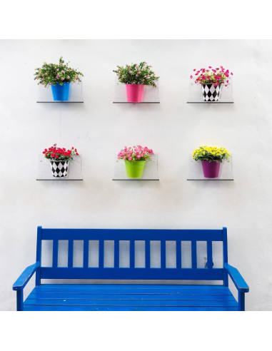 Estantes Flotantes Acrílicos Yalikop 10 Piezas 10x5 cm