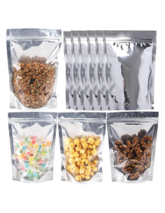 200 Bolsas Mylar Reutilizables 5x8" LOKQING para Alimentos