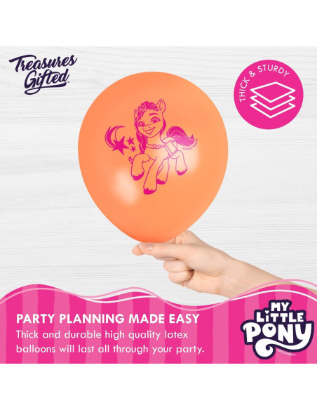 Suministros de Fiesta My Little Pony - Paquete de 12 Globos y Decoraciones Suministros de Fiesta My Little Pony - Paquete de 12 Globos y Decoraciones