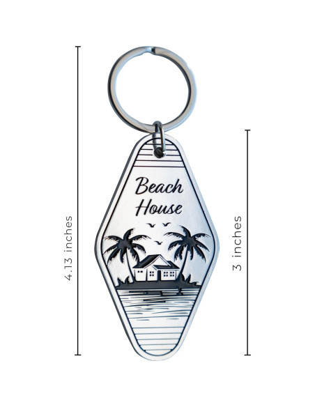 Llave de metal retro para casa de vacaciones - 7.62 cm Llave de metal retro para casa de vacaciones - 7.62 cm