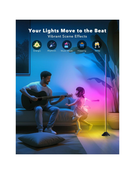 Lámpara de Pie Inteligente DAYBETTER 1200 Lúmenes RGB Ajustable Lámpara de Pie Inteligente DAYBETTER 1200 Lúmenes RGB Ajustable