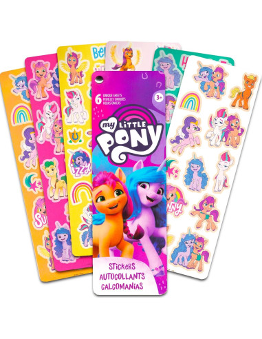 Set de Stickers Mis Pequeños Ponis - 16 Hojas Arcoíris