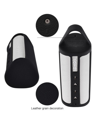 Funda de Silicona con Asa Seracle para Sonos Roam 2 - Negro