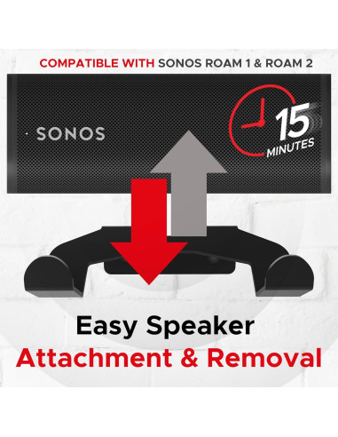 Soporte de Pared Soundbass para Sonos Roam - Negro, 1pc