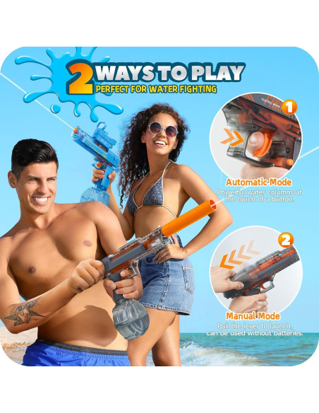 Pistola de Agua Eléctrica Coroiesty 500CC 7.92m para Niños Pistola de Agua Eléctrica Coroiesty 500CC 7.92m para Niños