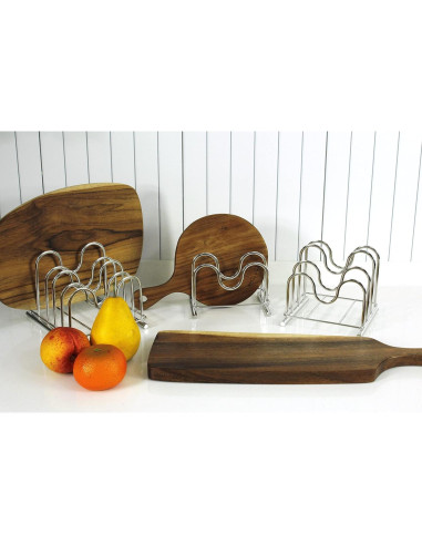Soporte Organizador de Tablas de Cortar LENITH Acero Inoxidable