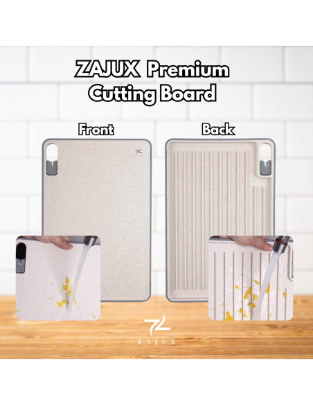 Tabla de Cortar ZAJUX 4-en-1 con Afilador y Surcos para Jugo Tabla de Cortar ZAJUX 4-en-1 con Afilador y Surcos para Jugo