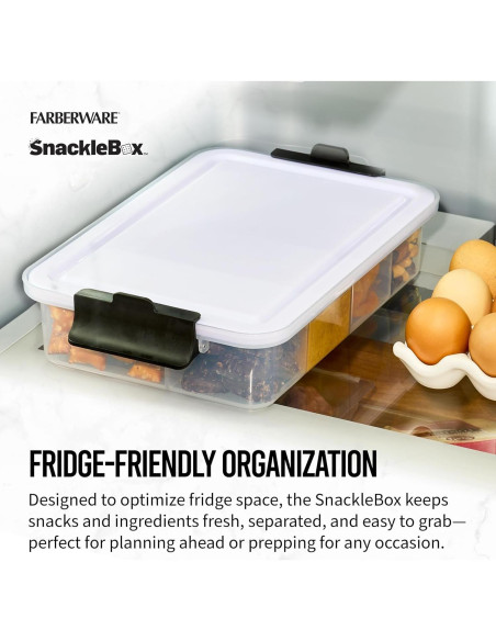 Snacklebox Farberware con Tapa de Tabla de Cortar 7 Compartimentos Snacklebox Farberware con Tapa de Tabla de Cortar 7 Compartimentos