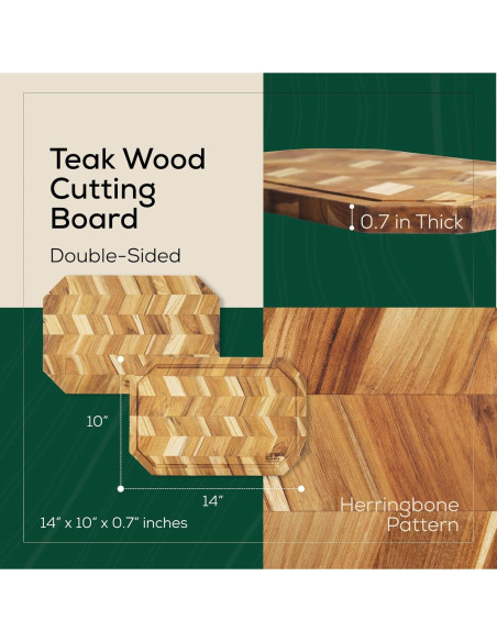 Tabla de Cortar de Madera Teak EZ FURNITURE 35.56x25.4cm Tabla de Cortar de Madera Teak EZ FURNITURE 35.56x25.4cm