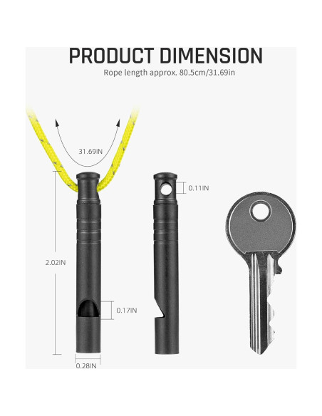 Silbatos de Seguridad TISUR 2pcs Titanio 120db Alta Calidad Silbatos de Seguridad TISUR 2pcs Titanio 120db Alta Calidad