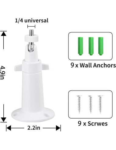 Paquete de 3 Soportes de Pared Ajustables para Cámara Arlo y Ring