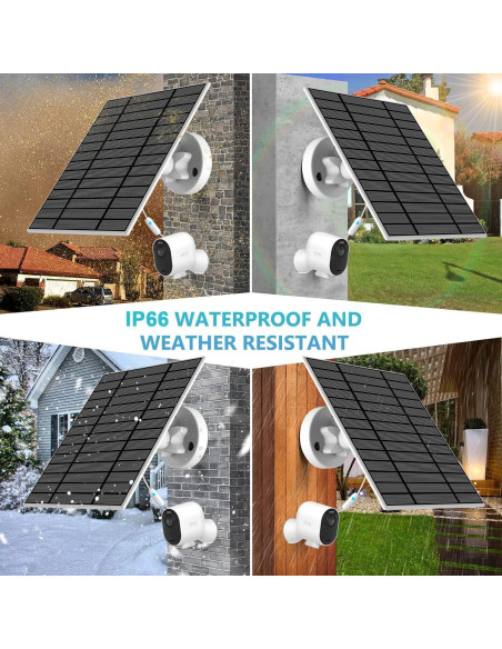 Panel Solar 6W LIFEMOI para Cámaras Arlo Pro 5S 2K, IP66 Panel Solar 6W LIFEMOI para Cámaras Arlo Pro 5S 2K, IP66