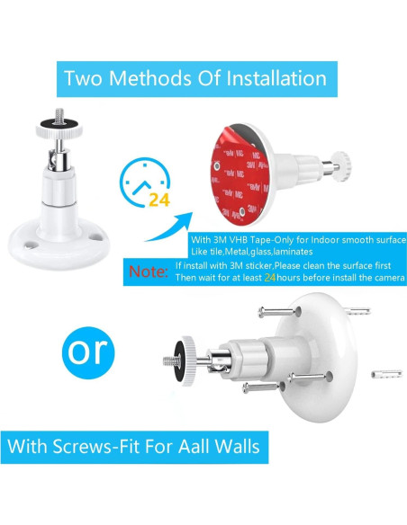 Soporte de Pared Ajustable OWOKISO para Cámaras Arlo/Eufy/Ring Soporte de Pared Ajustable OWOKISO para Cámaras Arlo/Eufy/Ring