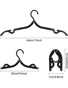 Percha Plegable de Viaje Heshebuy Multifuncional Negra 2