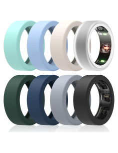 Paquete de 8 fundas de silicona para Oura Ring y Galaxy Ring