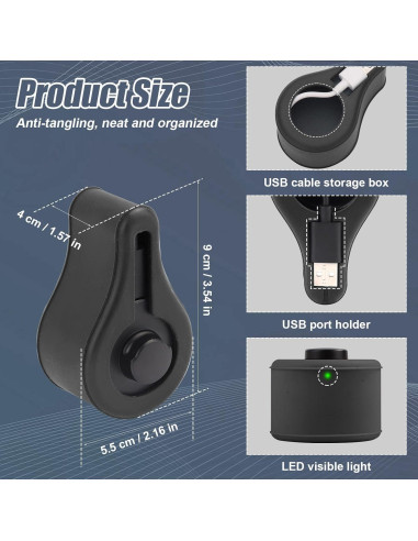Funda de Cargador de Silicona Lasuroa para Anillo Oura Gen3