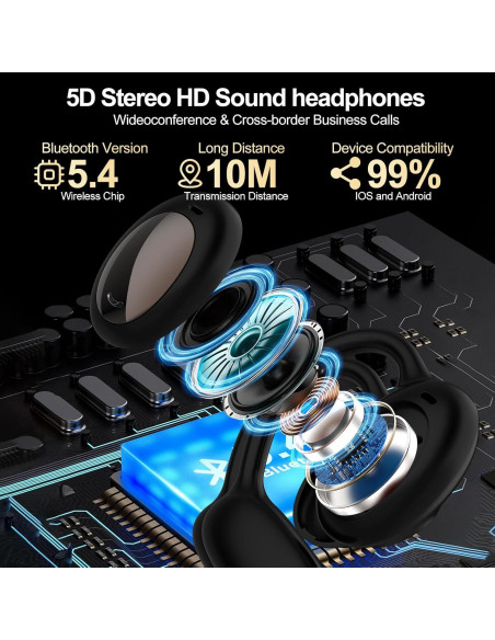 Auriculares de Traducción AI 3-en-1 SHENZHEN WEMS Negro Auriculares de Traducción AI 3-en-1 SHENZHEN WEMS Negro