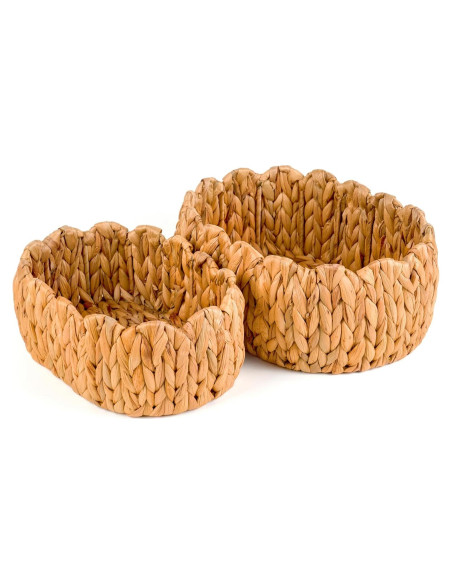 Juego de 2 Cestas de Almacenamiento Ovaladas LUSYDECO Juego de 2 Cestas de Almacenamiento Ovaladas LUSYDECO