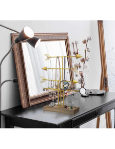 Soporte Organizador de Joyería Urban Deco Flecha Dorado 4 Niveles 2