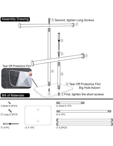 Soporte para Joyería Acrílico Transparente 2 Niveles Lengnoyp