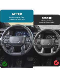 Cubierta Panel Volante INTGET Toyota Tacoma 2024-2025 Fibra Carbono 2