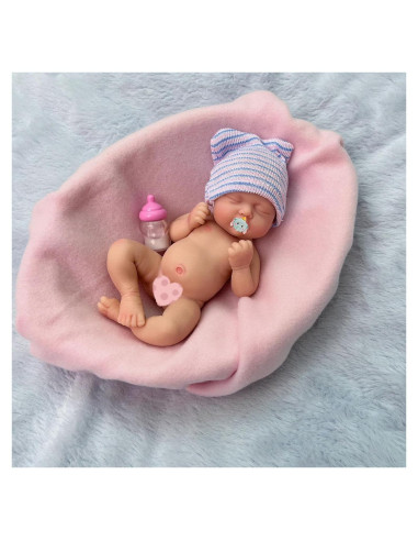Muñeca Reborn de Silicona 7" Mire & Mire Niña Durmiendo