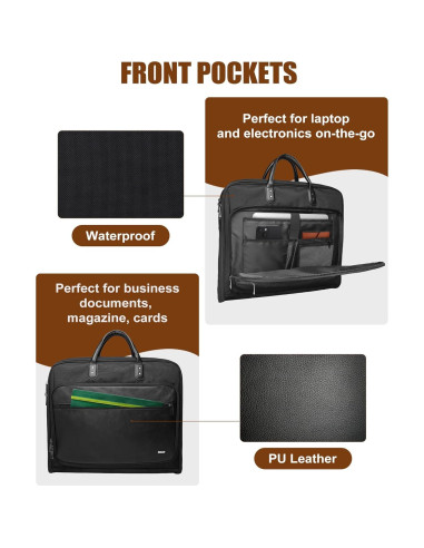 Bolsa de Ropa Vangue Negra para Viaje 58.4x48.9cm