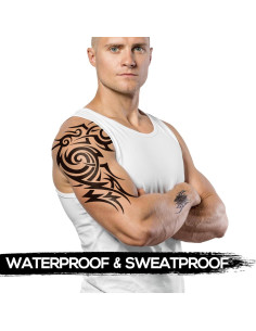 Tatuajes Temporales Impermeables Kotbs - 2 Hojas Totem Tribal 2