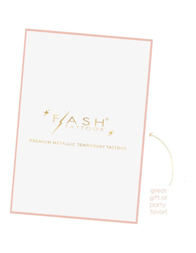 Set de 25 Tatuajes Temporales Metálicos Flash Tattoos