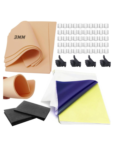 Kit de Práctica de Tatuaje Narkysus 67 Piezas para Principiantes Kit de Práctica de Tatuaje Narkysus 67 Piezas para Principiantes