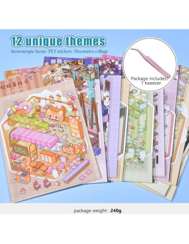 Kit de Pegatinas 3D Snycler para Decoración DIY - 12 Juegos