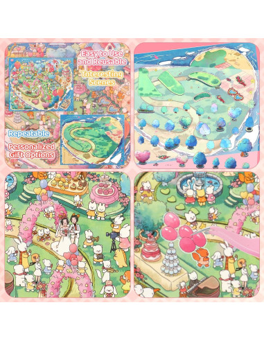 Pegatinas 3D DIY Lesmore para Crear Casa Romántica 35.88x25.4cm