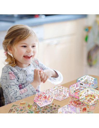 Set de 6 Stickers 3D Loghohu para Alivio de Estrés