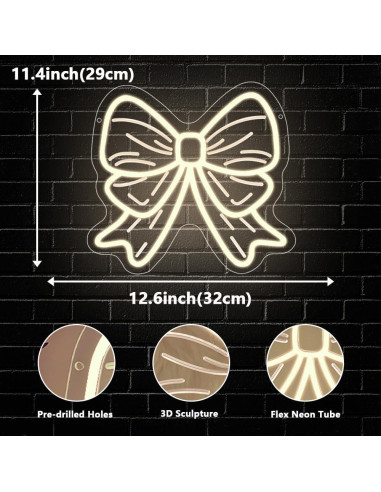 Luz de Neón Regulable Lazo SONGYUNEON 32x29 cm USB