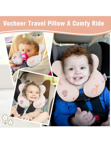 Almohada para Bebé Vocheer Soporte Cuello Algodón Lavable