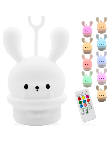 Luz Nocturna LED Recargable ShaArkMango para Bebés 9 Colores Luz Nocturna LED Recargable ShaArkMango para Bebés 9 Colores