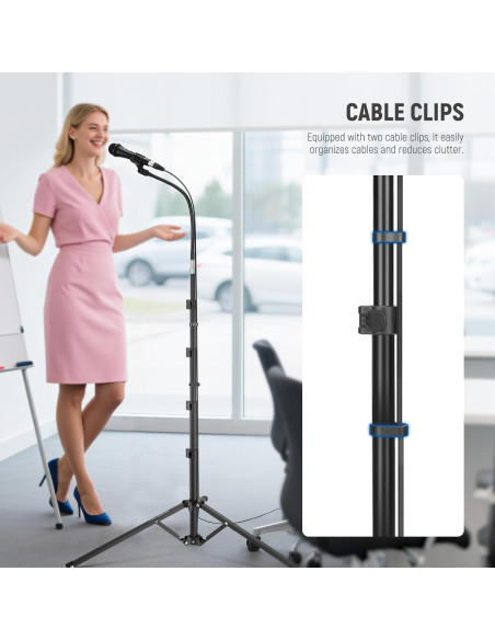 Soporte de Micrófono NEEWER con Brazo Flexible y Trípode Soporte de Micrófono NEEWER con Brazo Flexible y Trípode