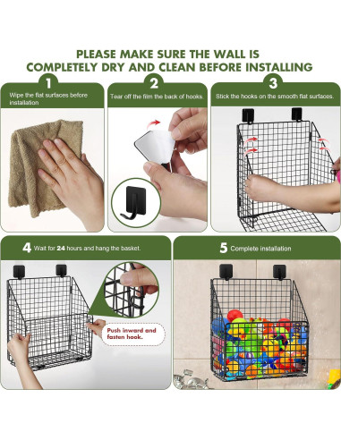 Organizador de Juguetes de Baño Plegable Greentainer Negro