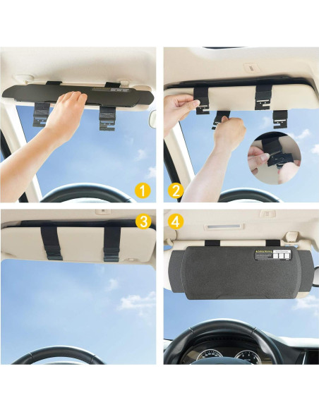 Extensor de Visera de Coche TFY Negro Anti-Deslumbrante Extensor de Visera de Coche TFY Negro Anti-Deslumbrante