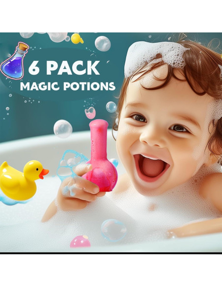 Bombas de Baño para Niños MeCids - Kit de 6 Pociones Mágicas Bombas de Baño para Niños MeCids - Kit de 6 Pociones Mágicas